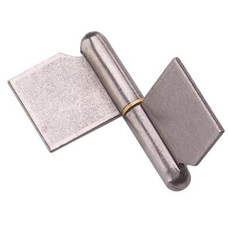 Monin – Paumelle pour meuble acier décapé 140x108 mm – Lame dans l'axe pour soudure – Résistance à l'usure – 643060 (1/4)