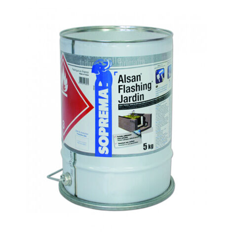 Soprema – Résine d'étanchéité bitume-polyuréthane 15 kg – Anti-racines pour terrasses-jardins – Marquage CE et Agrément Technique Européen (1/5)