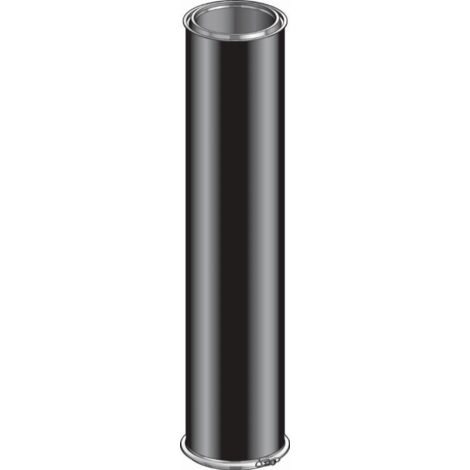 Conduit isolé inox/inox Ø230 L.133 cm ED1330-230i ral noir mat POUJOULAT - 31230006NOIR (1/2)