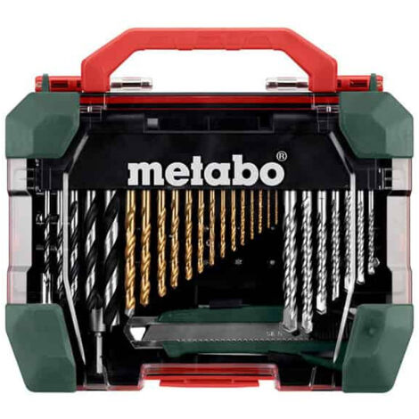 Metabo – Coffret d'embouts 55 pièces – Forets HSS-TiN et carbure – Embouts S2 pour vissage rapide – Mallette de rangement robuste (1/7)
