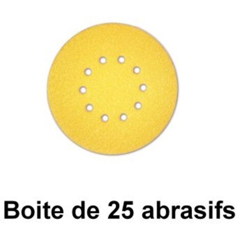 Flex – Disque abrasif de ponceuse Ø225mm grain 120 – Boîte de 25 abrasifs pour plâtre et peinture – 307012 (1/3)