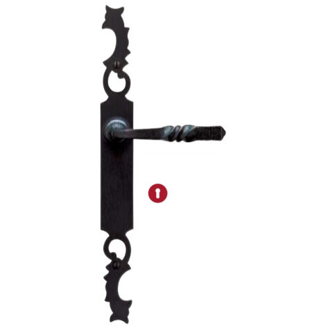 Ensemble de porte rustique Aquitaine 49 BOUVET Fer noir - Clé i - 11021 (1/2)