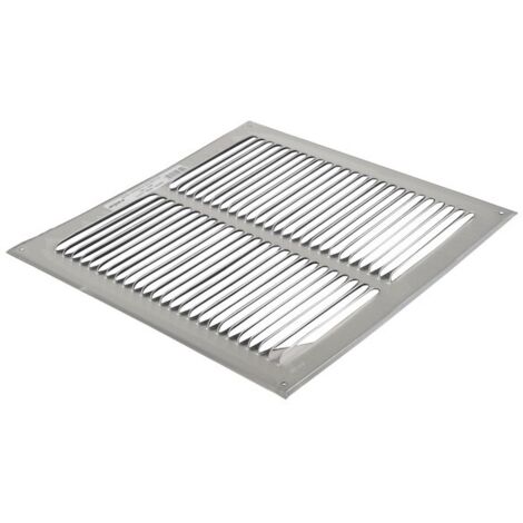Anjos Ventilation – Grille aération VMC aluminium brut 300x300 – Épaisseur 10/10e – Fixation par vis ou clips – 6808 (1/2)