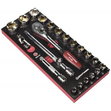 Coquille de douilles 1/2' EVA3 KRAFTWERK 22 pièces - 4903-03 (1/2)