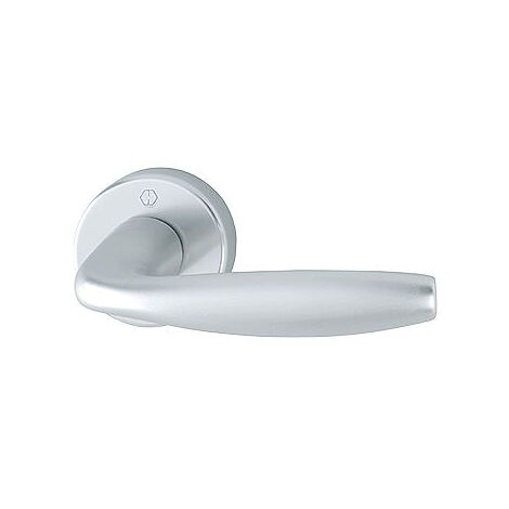 Paire de béquilles sur rosace New-York HOPPE 1810/42K/42KS Argent Alu - Bec de cane - 3738676
