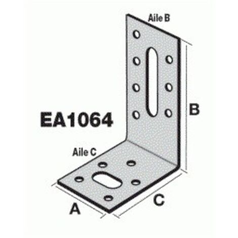 Simpson Strong Tie – Équerre de fixation en acier galvanisé gris 10x4cm – Résistante à la corrosion – Pour fixation sur bois et béton – Facile à installer
