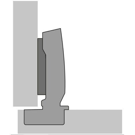 Hettich – Charnière pour meuble Sensys 8646i 110° B12.5 – Acier nickelé – Réglage profondeur +3/-2mm – Entraxe 52mm – Épaisseur de porte 10 à 16mm