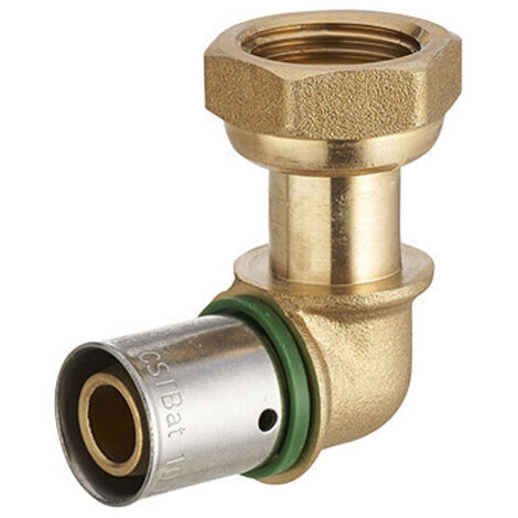 Coude femelle écrou libre à sertir pour tube PER  NOYON & THIEBAULT Ø16 - F15x21 (1/2)