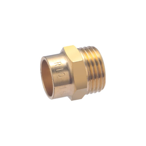 Noyon & Thiebault – Raccord laiton à visser mâle 1/2' – Manchon à souder Ø 16 mm – Pression max 10 bar – Pour installations eau potable et chauffage - 1121-1516L1