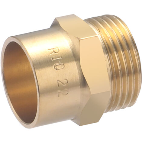 Noyon & Thiebault – Raccord laiton à visser mâle 3/4' – Manchon à souder Ø 22 mm – Pression 10 bar – Pour installations eau potable et chauffage - 1121-2022L1
