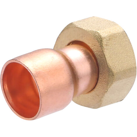 Noyon & Thiebault – Raccord droit laiton à visser femelle écrou prisonnier 1/2' – Cuivre à souder Ø 16 mm – Pression max 10 bar – Température 5°C à 90°C - 777-1516L1