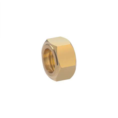 Écrou 6 pans laiton pour collet battu femelle F3/8 (12x17) NOYON & THIEBAULT - Ø 12 mm - 112-1212L1 (1/4)