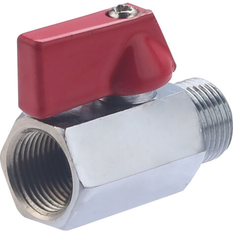 Vanne d'arrêt mâle femelle 12x17 – Type 1/4 tour – Finition métal – Pour isolation flexible – NOYON THIEBAULT - 4310-12L1