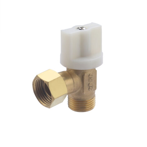 Noyon & Thiebault – Robinet d'arrêt wc équerre 1/4 tour mâle femelle écrou libre 12x17 mm – Laiton brut pour installation rapide – Connexion mâle femelle - 294-12L1