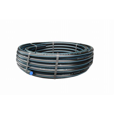 Noyon & Thiebault – Tuyau polyéthylène bande bleue 25 mètres – Ø 20 mm – Pression 16 bar – Haute résistance fissuration – 174220