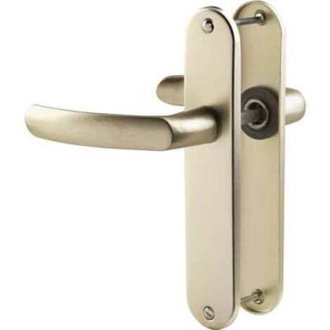 Vachette – Poignée de porte intérieure beige ivoire – Bec de cane – Entraxe 165 mm – Pour portes de séjour et cuisine