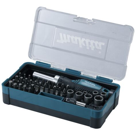 Makita – Coffret d'embouts de vissage 47 pièces – Longueur 25 mm – Compatible perceuses et visseuses – Tournevis à cliquet inclus - B-36170