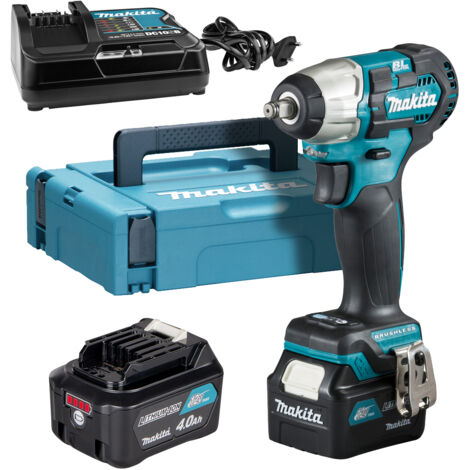 Makita – Boulonneuse à chocs 12V 160Nm avec 2 batteries 4Ah – Moteur sans charbon – Pour vissage M8-M16 – Coffret MAKPAC – TW160DSMJ