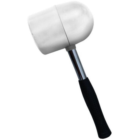 Edma – Maillet caoutchouc blanc 500 g – Pour carrelage délicat – Face sphérique et plane – 254155 - EDMA 500 G (1/3)
