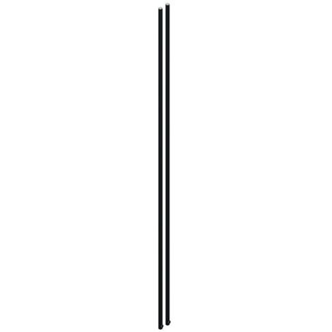 La Croisee Ds – Jeu de tringles alu 2 x 1250 mm – Finition noire RAL 9005 – Pions de glissement pour installation facile – Compatible crémones pompiers