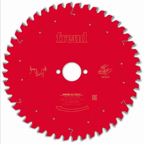 Freud – Lame de scie circulaire 216mm F03FS09750 – Pour bois dur et panneaux agglomérés – Dents en carbure TiCo – Coupe nette et durable