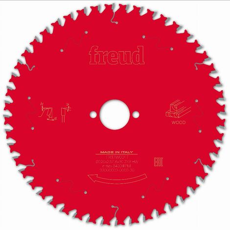 Lame pour scie circulaire portative FREUD - Ø220 2,6/1,6 AL30 Z48 BA 10° - F03FS09771 -FR17W001T