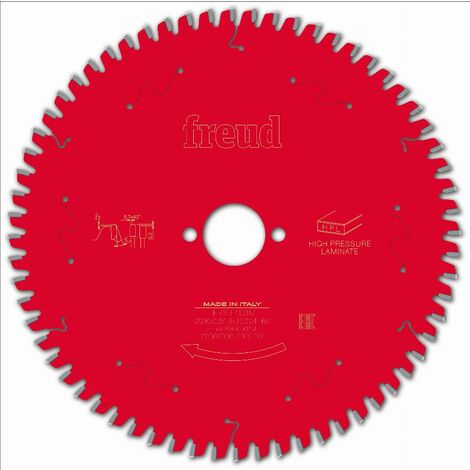 Lame pour scie circulaire portative Ø216mm – F03FS09872 – 64 dents carbure TiCo – Pour HPL et Corian – Angle de coupe -3° – Freud - FR16H001M