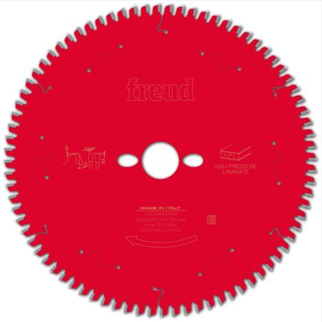 Lame pour scie circulaire portative FREUD - Ø254 2,8/1,8 AL30 Z80 TP -3° - F03FS09874 -FR24H001M (1/3)