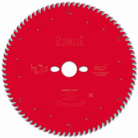 Lame pour scie circulaire portative FREUD - Ø250 2,8/1,8 AL30 Z80 TP 10° - F03FS09877 -FR23H001T