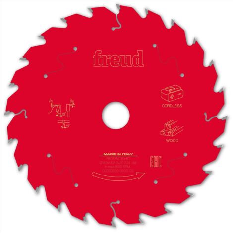 Lame pour scie circulaire portative sans fil FREUD - Ø160 1,45/1 AL20 Z24 BA 25° - F03FS10048 -FR05W015HC (1/2)