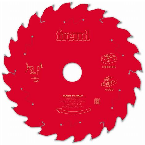 Lame pour scie circulaire portative sans fil FREUD - Ø216 1,7/1,2 AL30 Z24 BA 25° - F03FS10070 -FR16W001TC (1/2)
