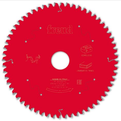 Lame de scie circulaire 190mm F03FS10077 – 60 dents – Pour mélaminés et MDF – Angle de coupe -5° – Brasure Tri-metal – Freud - FR13L002HC