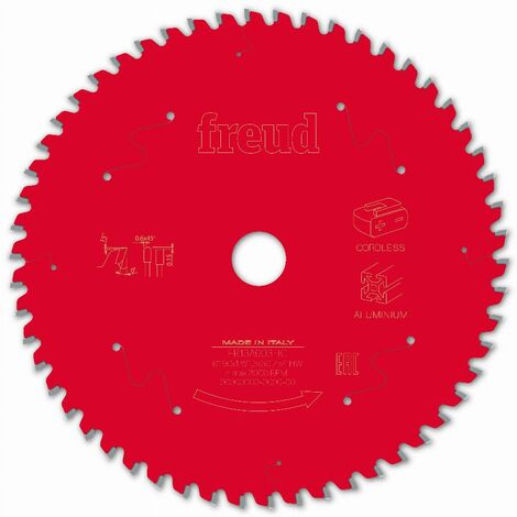 Lame pour scie circulaire portative sans fil FREUD - Ø190 1,8/1,3 AL30 Z54 TP 0° - F03FS10088 -FR13A003HC