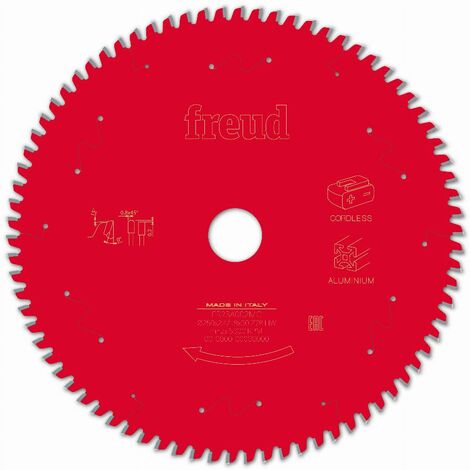 Lame pour scie circulaire portative sans fil FREUD - Ø250 2,4/1,8 AL30 Z78 TP 0° - F03FS10090 -FR23A002MC