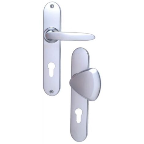 Ensemble porte palière Jazz BEZAULT - Entraxe 195mm - Chromé velours I - 0511960