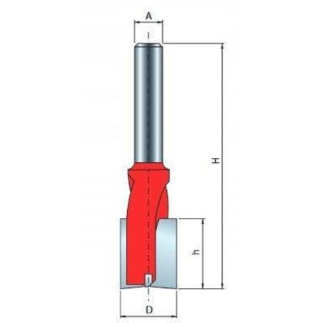 Mèche droite à deux tranchants avec pointe inférieure FREUD - Ø22 H25/70 Q8 Z2+1 - F03FR01580 -17-10608P (1/3)