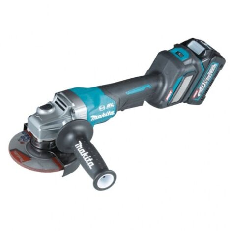 Makita – Meuleuse Ø 125 mm 40 V max Li-Ion 1100 W – Moteur sans charbon – 2 batteries 4Ah – Protection anti-retour – GA029GM201