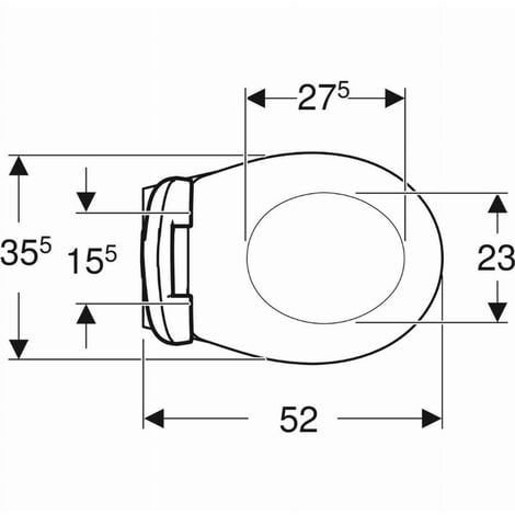 Pack WC suspendu à fond creux Bastia Rimfree avec abattant GEBERIT - 501.687.01.1