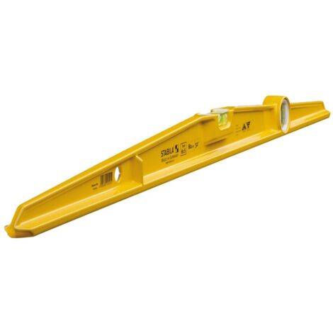 Stabila – Niveau à bulle 80 cm – Aluminium – Précision ± 0,5 mm/m – Conception trapézoïdale pour maçonnerie – Finition peinture époxy jaune