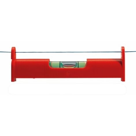 Stabila – Niveau à bulle à ficelle 7,9 cm – Plastique rouge – Contrôle horizontal précis – Outil léger pour maçons et électriciens
