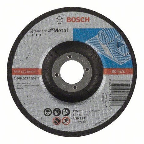 Disque à tronçonner standard SCID - Métaux - Diamètre 125 mm - Alésage 22,2  mm