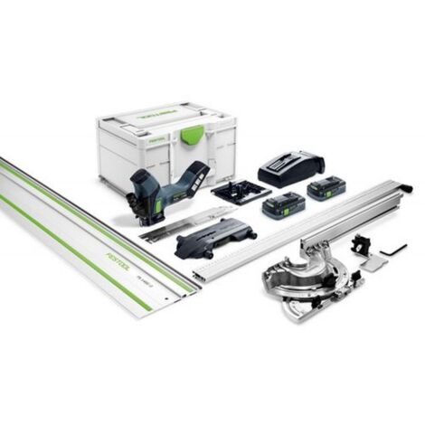 Festool – Scie sabre sans fil 18V avec 2 batteries 4.0Ah – Profondeur de coupe 240mm pour matériaux isolants – Moteur EC-TEC – 576572