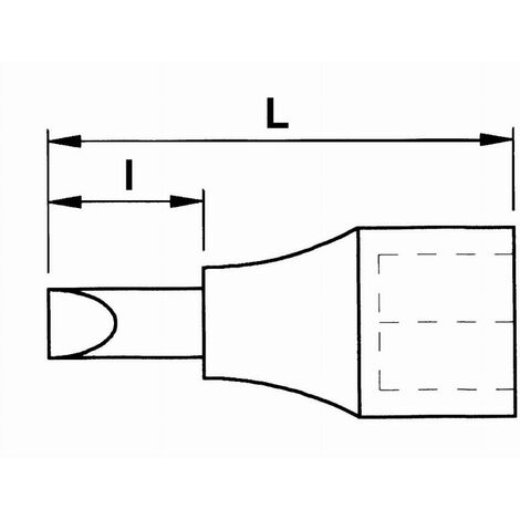 Douille tournevis 1/2 6 pans male: l55-h10 SAM - SC510