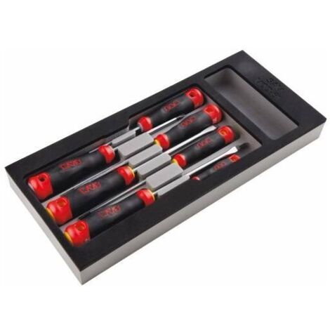 Module mousse 1/3 de 7 tournevis bi-matière fente et pozidriv® SAM - TPZJ7MM (1/3)