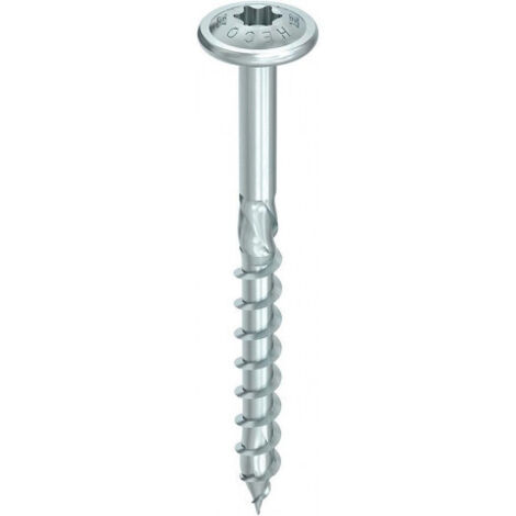 Vis HECO-Topix-Plus - Ø8x180mm - Tête Ronde large - Filetage Partiel - T40 - Boite de 50 - 61306