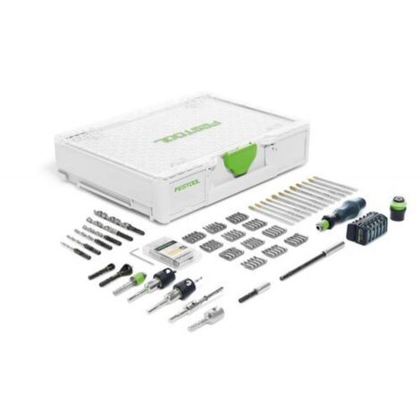 Festool – Malette de rangement avec 104 accessoires CENTROTEC – Dimensions 39,6 x 29,6 x 8,9 cm – Compatible perceuses-visseuses – 576804