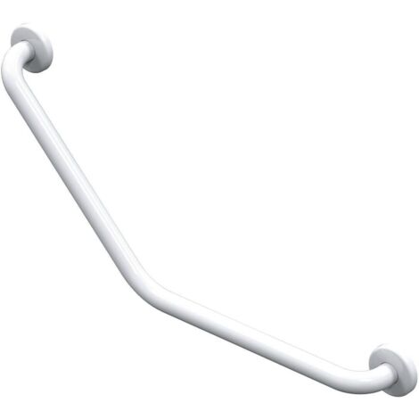 Barre d'appui coudée 135° - 2 points de fixation - 400 x 400 mm - Charge maximale : 150 kg