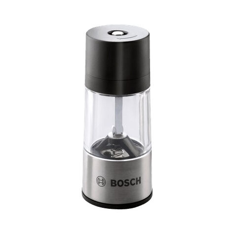 Bosch – Adaptateur de moulin à poivre pour visseuse IXO – Acier inoxydable noir – Mouture réglable fine et grossière – Compatible avec perceuses 1/4 - 1600A001YE