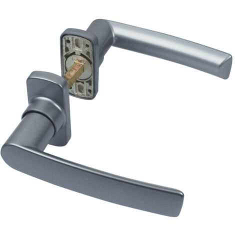 Fapim – Béquille double pour porte – Aluminium moulé sous pression – Axe carré 8mm – Ressort de rappel – 2041IG6