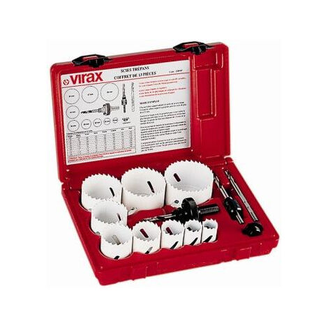 Kit plombier et électricien coffret de 9 scies cloches VIRAX - 220907
